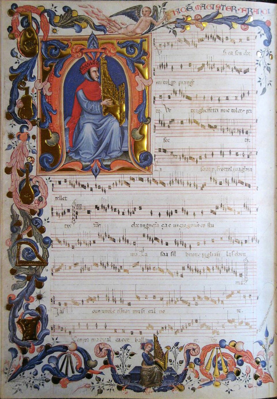 Staff Notation — Squarcialupi Codex 15th century — Wikimedia Commons / Public domain