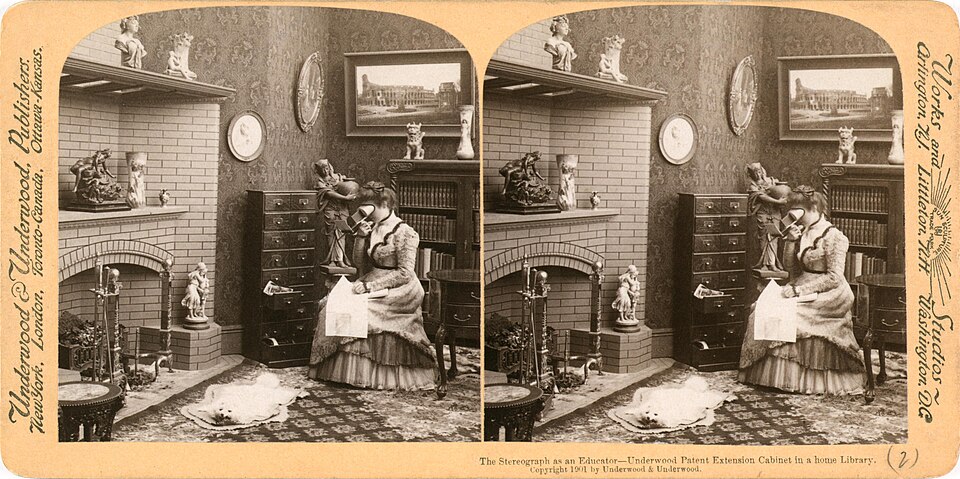 Stereograph — Stereograph, The Stereograph as an Educator — Wikimedia Commons / Public domain