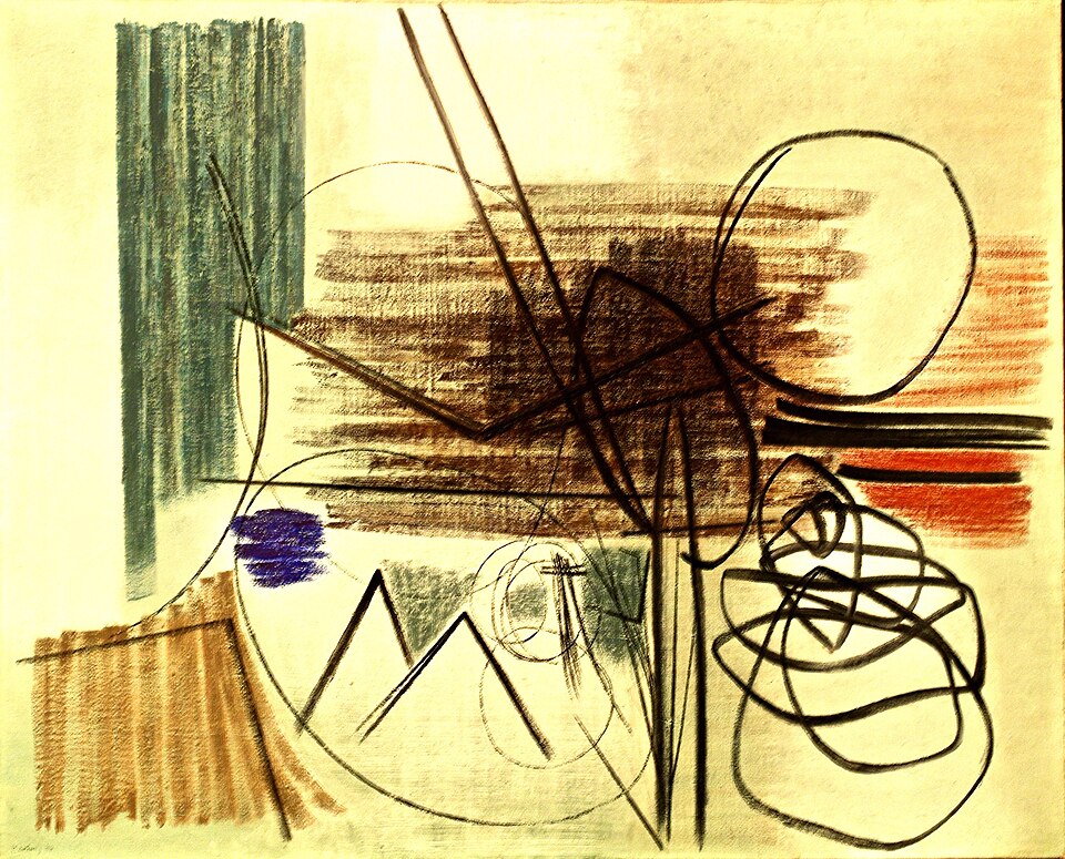 Tachisme — Hans Hartung, T46-17, 1946 — Wikimedia Commons / CC BY 2.0 · © Pedro Ribeiro Simões from Lisboa, Portugal