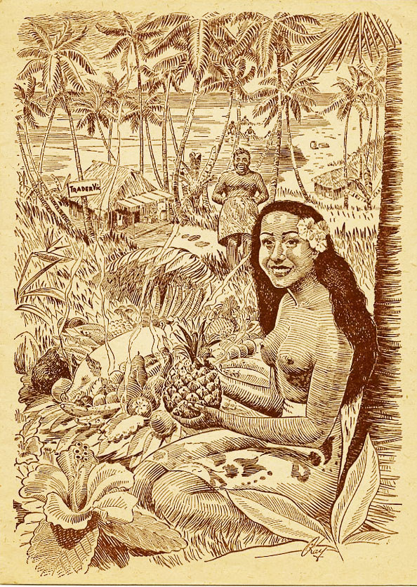 Tiki Style — Trader Vic's menu cover — Wikimedia Commons / No restrictions