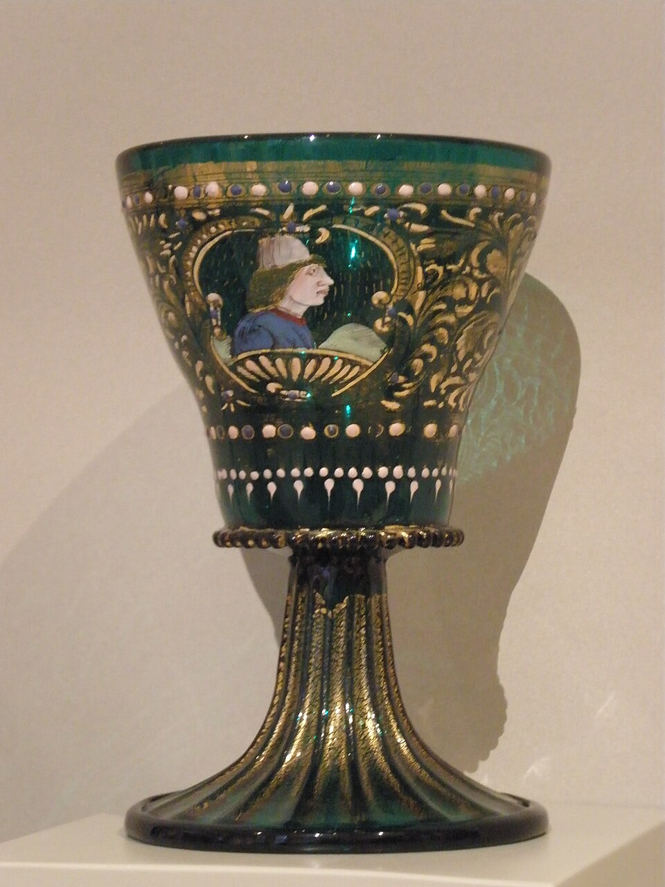 Venetian Glass — Betrothal cup with enamel and gilding, Venice, 1475–1500 — Wikimedia Commons / CC BY-SA 2.0 UK · © David Jackson