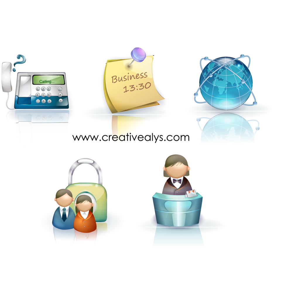 Web 2.0 Gloss — CreativeAlys 3D business icon set — Wikimedia Commons / CC0