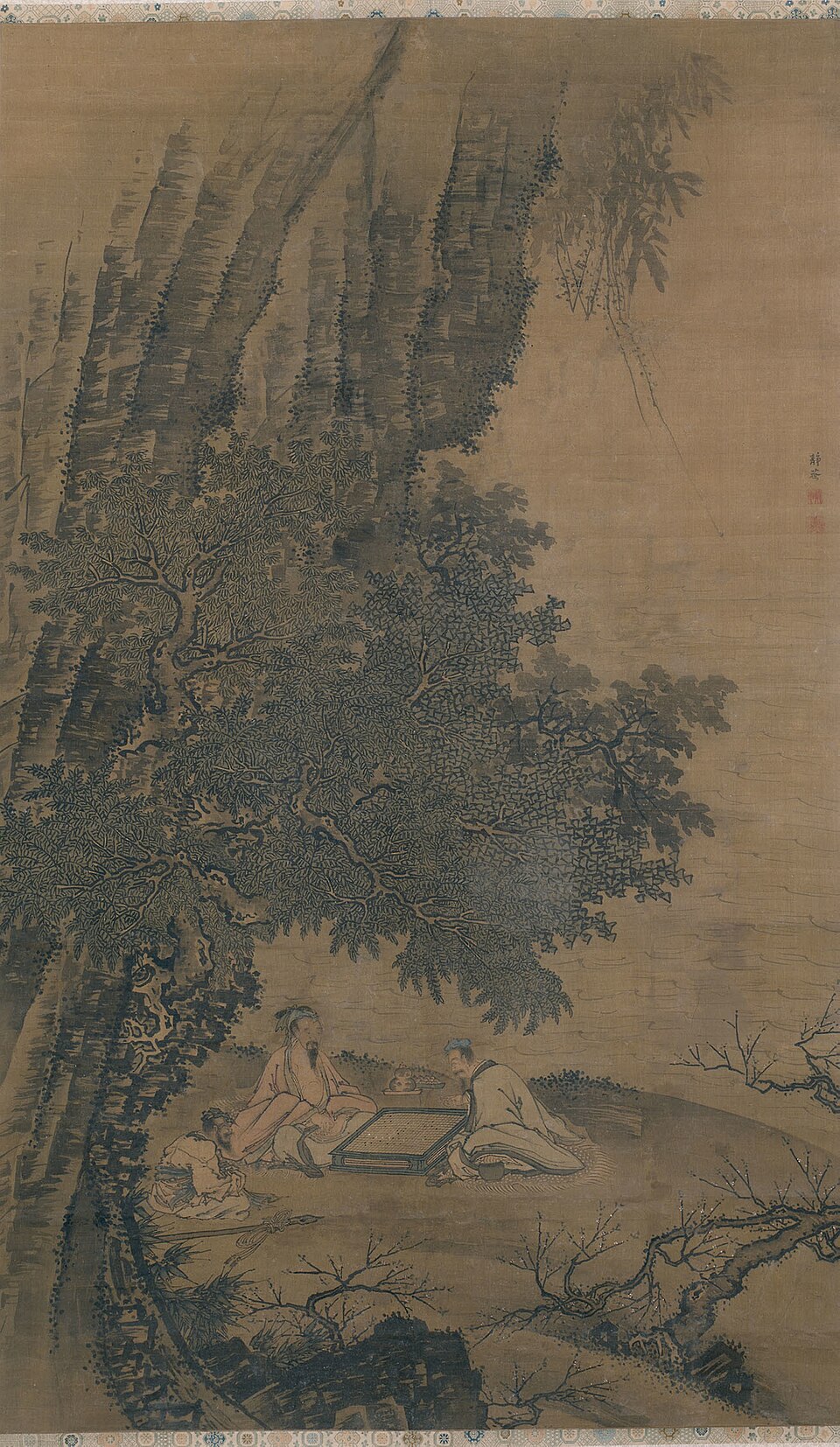 Zhe School — Attributed to Dai Jin, Landscape with Daoist Immortals Playing Weiqi, 15th–16th century — Art Institute of Chicago — Wikimedia Commons / Public domain