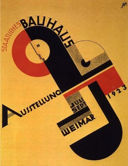 Bauhaus — Joost Schmidt, Bauhaus Exhibition 1923 poster — Wikimedia Commons / Public domain