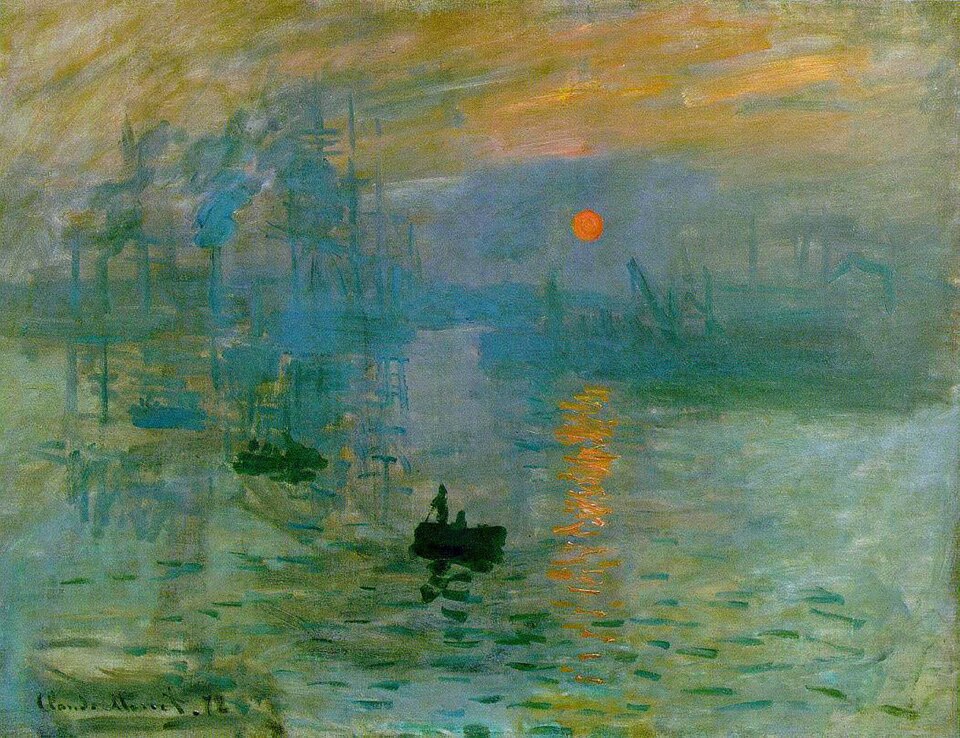 Impressionism — Claude Monet, Impression, Sunrise, 1872 — Wikimedia Commons / Public domain