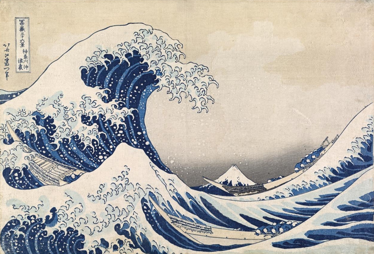 Ukiyo-e — Katsushika Hokusai, Under the Wave off Kanagawa, c. 1830–32 — Wikimedia Commons / Public domain