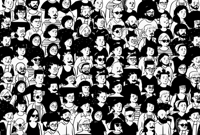 Corporate Memphis — Open Peeps イラストレーション(Pablo Stanley, CC0)